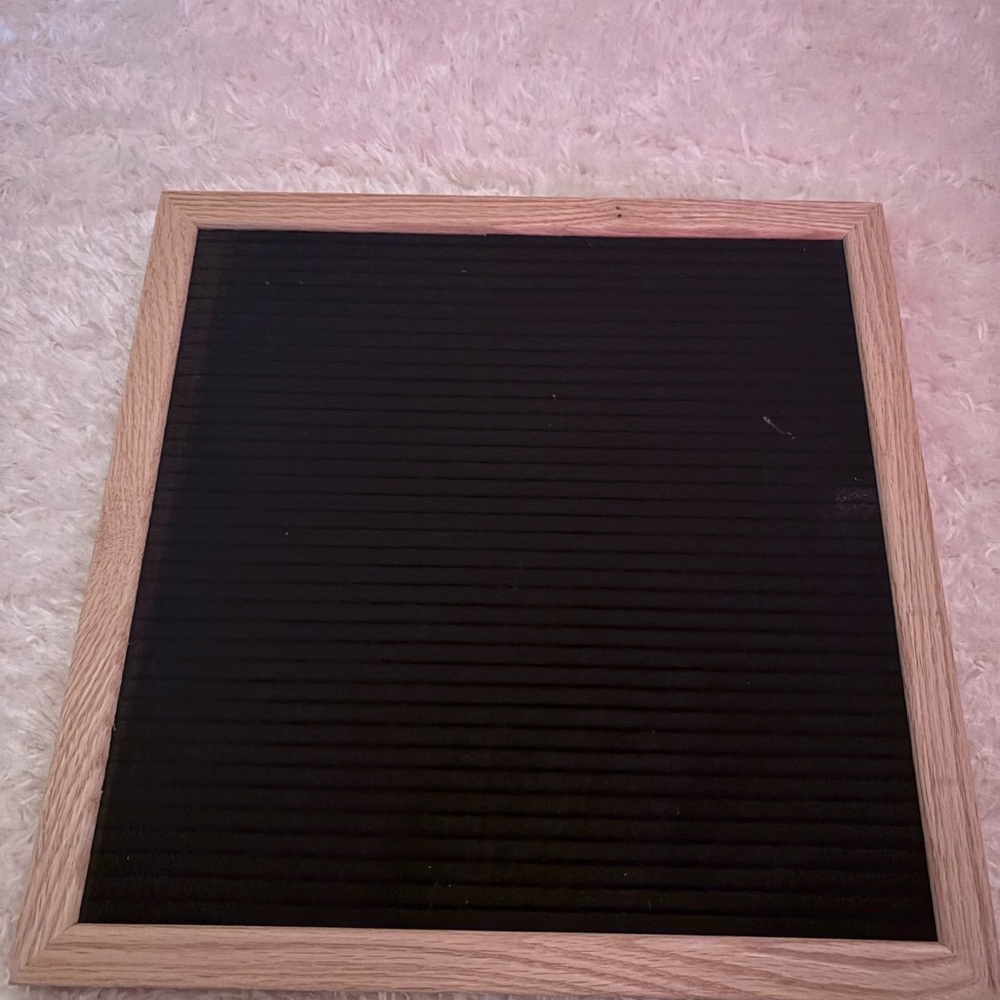 Black and gray Letter Board with Wooden Frame